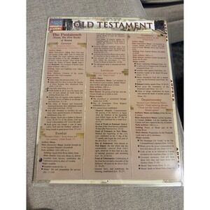 Old Testament QuickStudy Academic Laminated Reference Guide BarCharts Outline